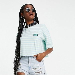 Quiksilver striped cropped t-shirt